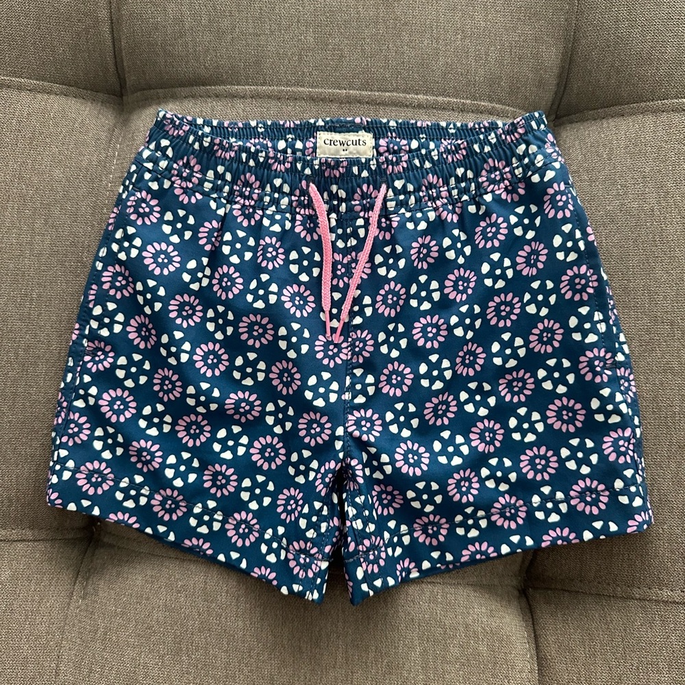 Crewcuts Floral Patterned Swim Trunk Boy - Size2